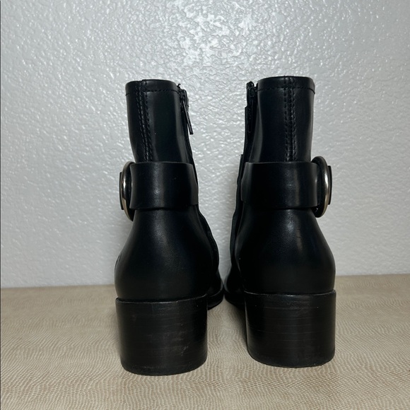 Frye Kristen Harness Short Boot Black Smooth Antique Pull Up 7 B MSRP $358 - Picture 15 of 16